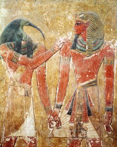 The God Thoth with Seti I in the Tomb of Seti I